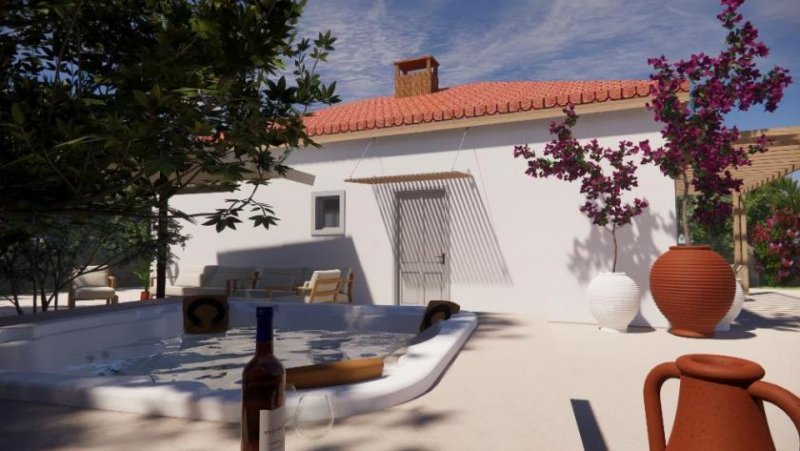 Ag. Triada bei Rethymno Kreta, Agia Triada: Villa mit privatem Pool und traumhaftem Bergblick zu verkaufen Haus kaufen